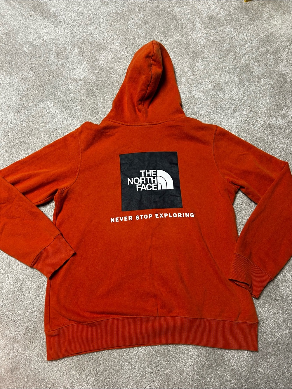 North Face Men's Evolution Box NSE Long-Sleeve Hoodie Orange M
